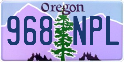 OR license plate 968NPL