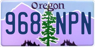 OR license plate 968NPN
