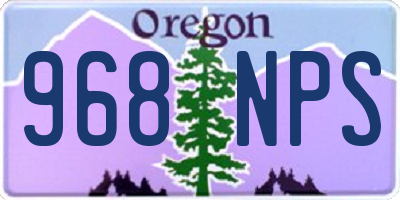 OR license plate 968NPS