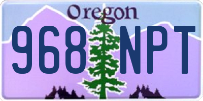 OR license plate 968NPT