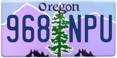 OR license plate 968NPU