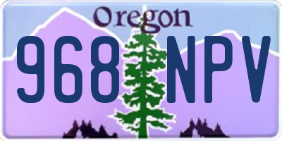 OR license plate 968NPV