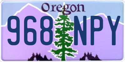 OR license plate 968NPY
