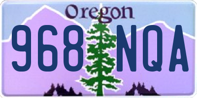 OR license plate 968NQA