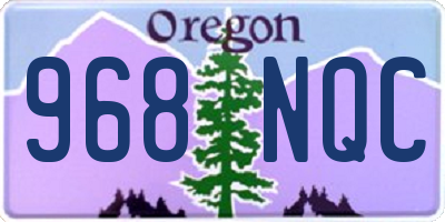 OR license plate 968NQC
