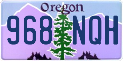 OR license plate 968NQH