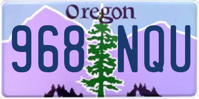 OR license plate 968NQU