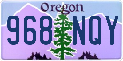 OR license plate 968NQY