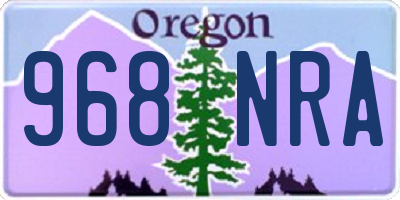 OR license plate 968NRA