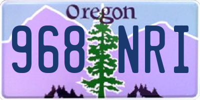OR license plate 968NRI