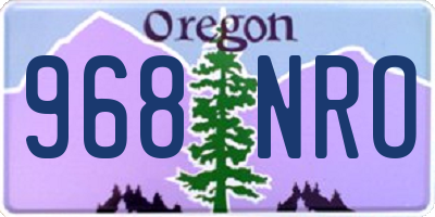 OR license plate 968NRO
