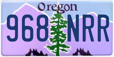 OR license plate 968NRR