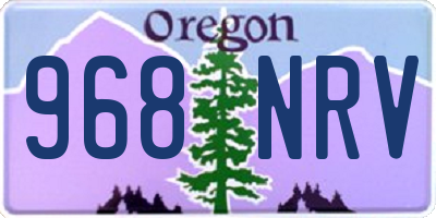 OR license plate 968NRV