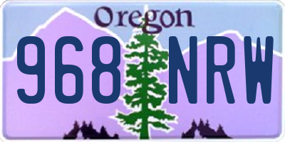 OR license plate 968NRW