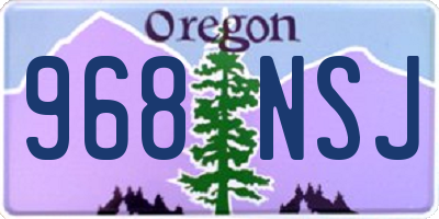 OR license plate 968NSJ