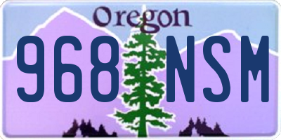OR license plate 968NSM