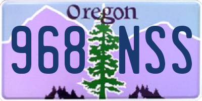 OR license plate 968NSS