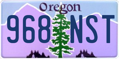 OR license plate 968NST