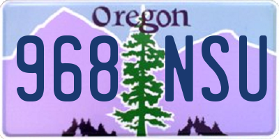 OR license plate 968NSU
