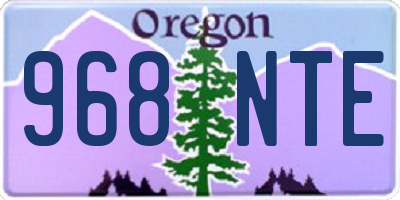 OR license plate 968NTE