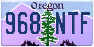 OR license plate 968NTF