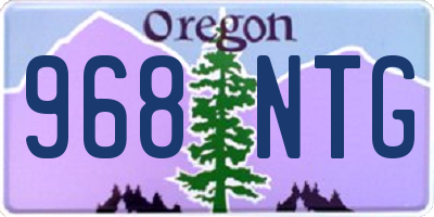 OR license plate 968NTG
