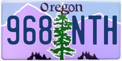 OR license plate 968NTH