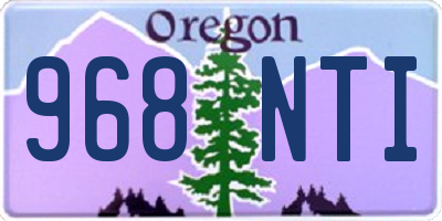 OR license plate 968NTI