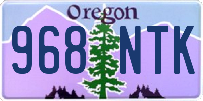 OR license plate 968NTK