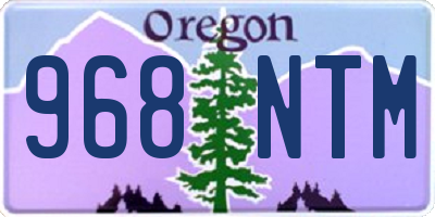 OR license plate 968NTM