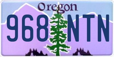 OR license plate 968NTN
