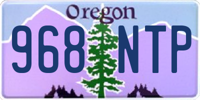 OR license plate 968NTP