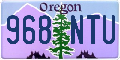 OR license plate 968NTU