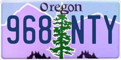 OR license plate 968NTY