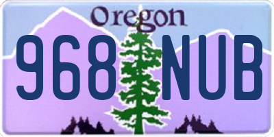 OR license plate 968NUB