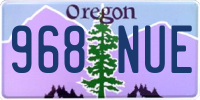 OR license plate 968NUE