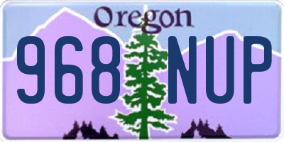 OR license plate 968NUP