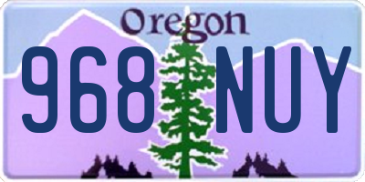 OR license plate 968NUY