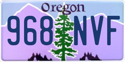 OR license plate 968NVF