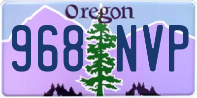 OR license plate 968NVP