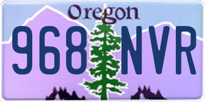 OR license plate 968NVR