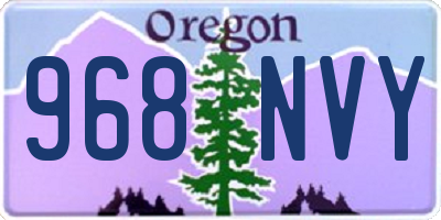 OR license plate 968NVY