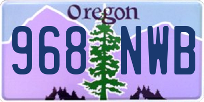 OR license plate 968NWB