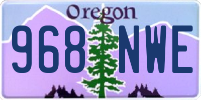 OR license plate 968NWE
