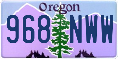 OR license plate 968NWW