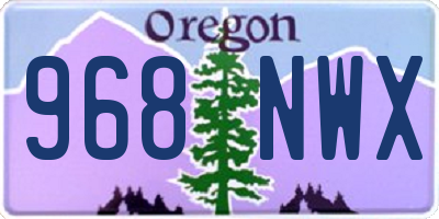 OR license plate 968NWX