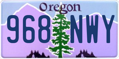 OR license plate 968NWY
