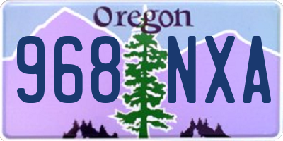 OR license plate 968NXA