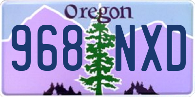 OR license plate 968NXD