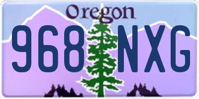 OR license plate 968NXG